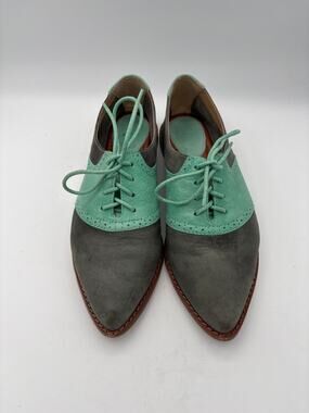 Women’s Frye Size 9 Teal & Stone Gray Leather Dance Shoes